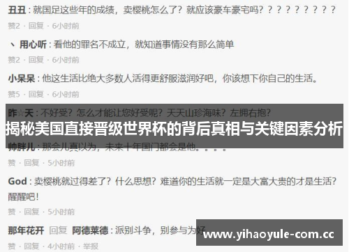 揭秘美国直接晋级世界杯的背后真相与关键因素分析